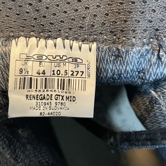 * SOLD * LOWA Renegade GTX 9.5 Gore-Tex® Mid Men's Hiking Boots Like New - Picture 7 of 7